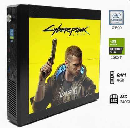 1050 Ti + 8gb Ram + Intel Celeron + SSD 240GB + Cyberpunk 2077 case